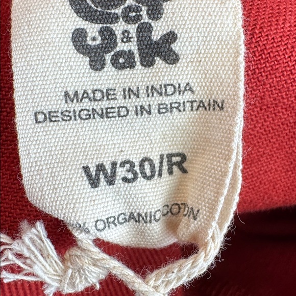 NWT Lucy & Yak Addison Jeans Organic Twill Red Size W30 - Picture 9 of 16